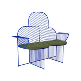 Cloud Bench: Electric Blue + Palm Seat Pad