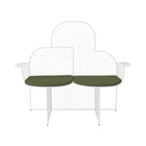 Cloud Bench: White + Palm Seat Pad