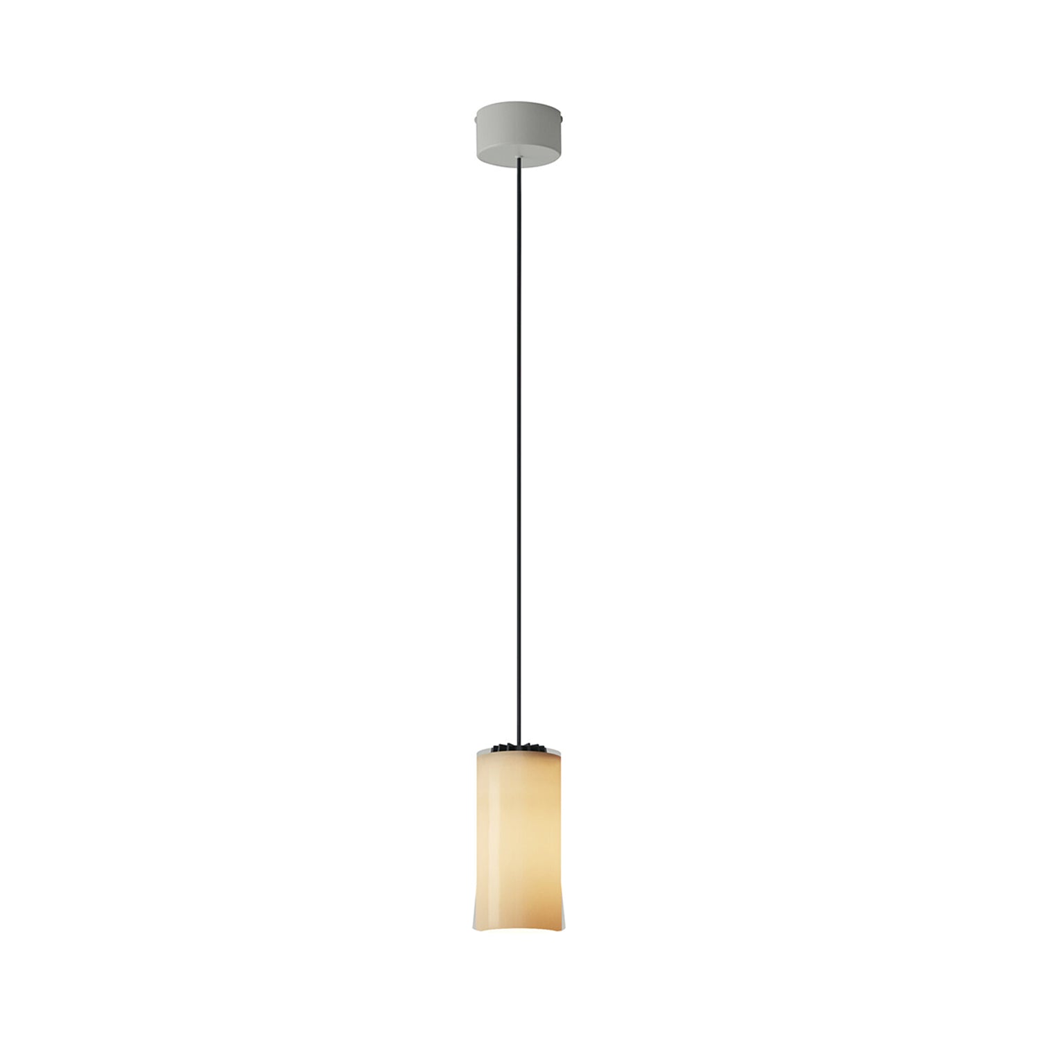 Cirio Simple Pendant Lamp: White Porcelain + White