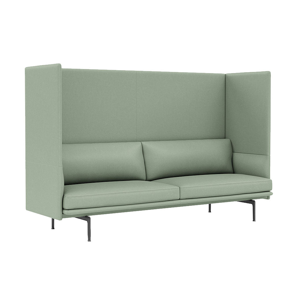 Outline Highback 3-Seater Sofa: Low + Black