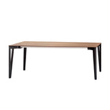 Decapo Dining Table: Small + Canaletto Walnut + Black Aniline