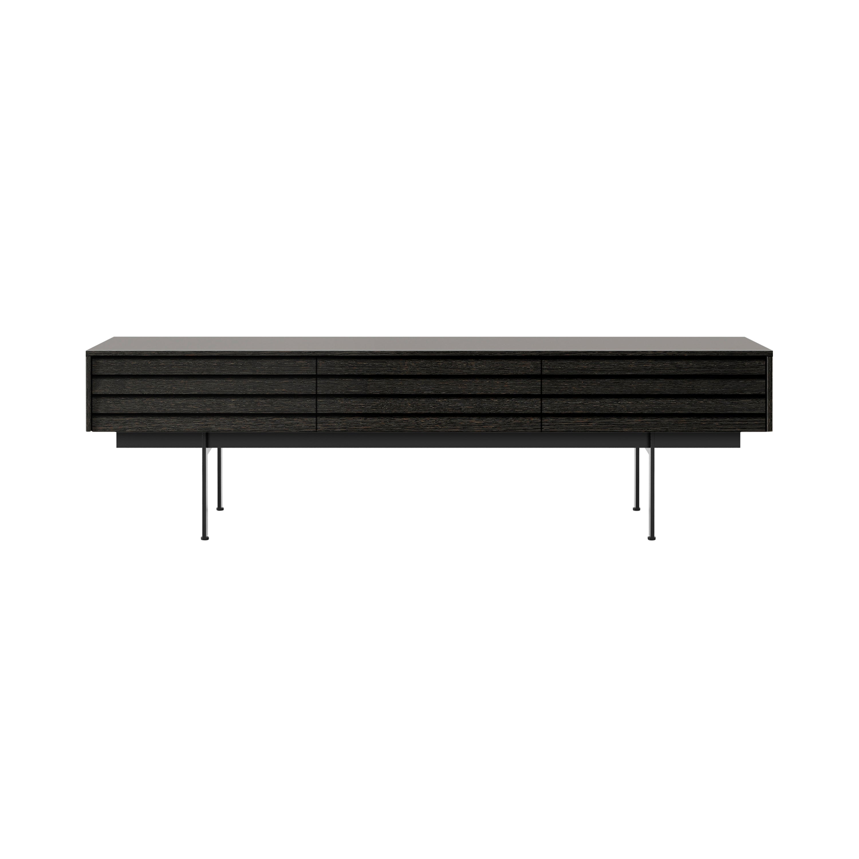 Sussex Slim Sideboard: SSX341 + Dark Grey Stained Oak + Black