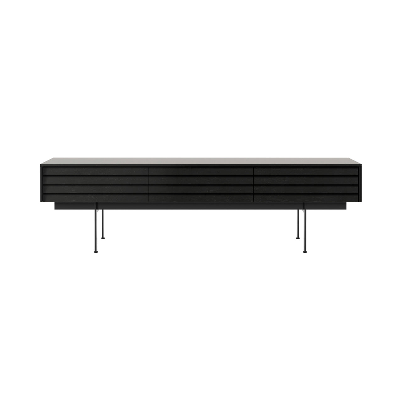 Sussex Slim Sideboard: SSX341 + Ebony Stained Oak + Black