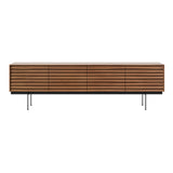 Sussex 8 Sideboard with Drawers: SSX402 + Super-Matt Walnut + Black