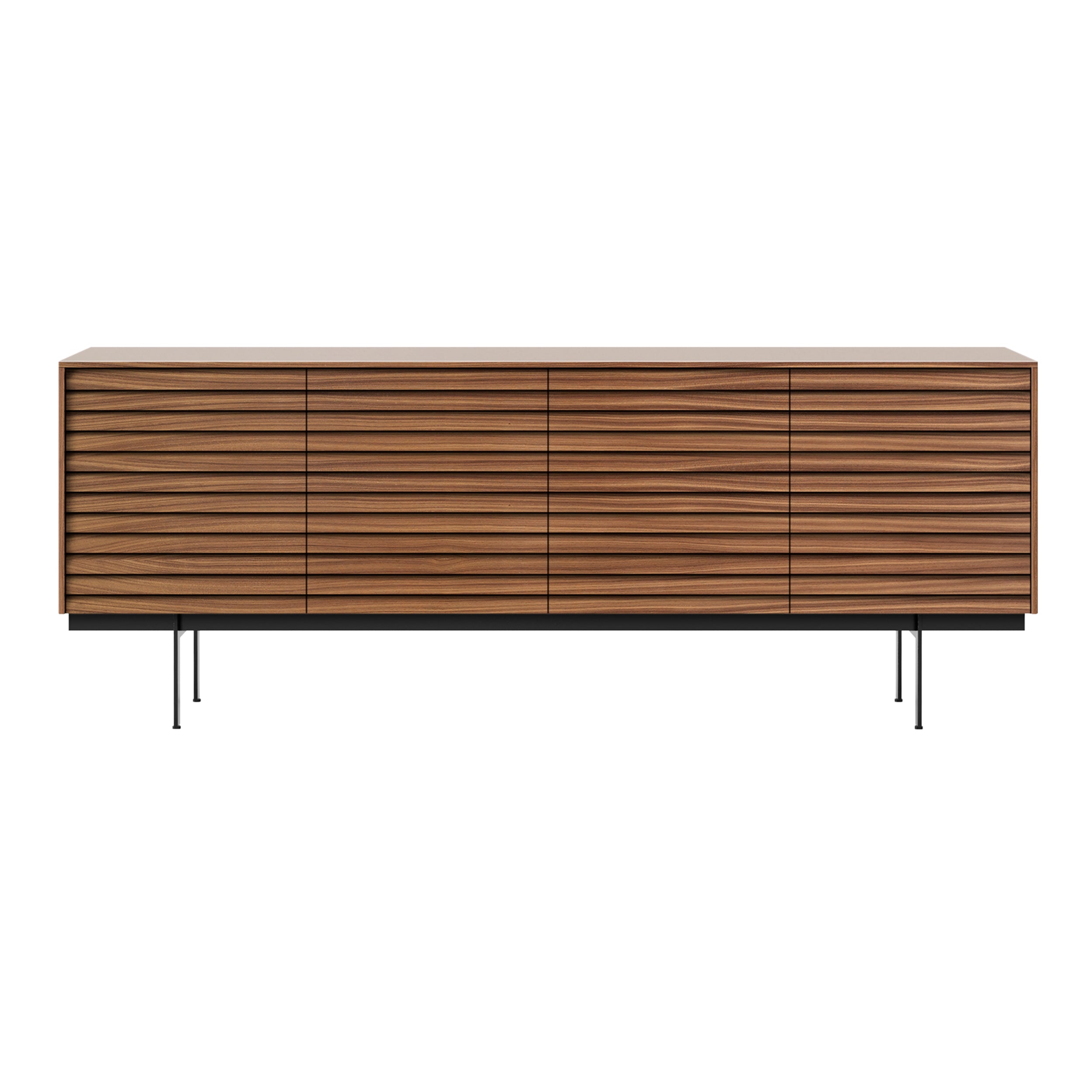 Sussex 12 Sideboard with Drawers: SSX431 + Super-Matt Walnut + Black