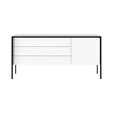 Tactile Sideboard: TAC211 + White Texturised Lacquered + Ebony Stained Oak