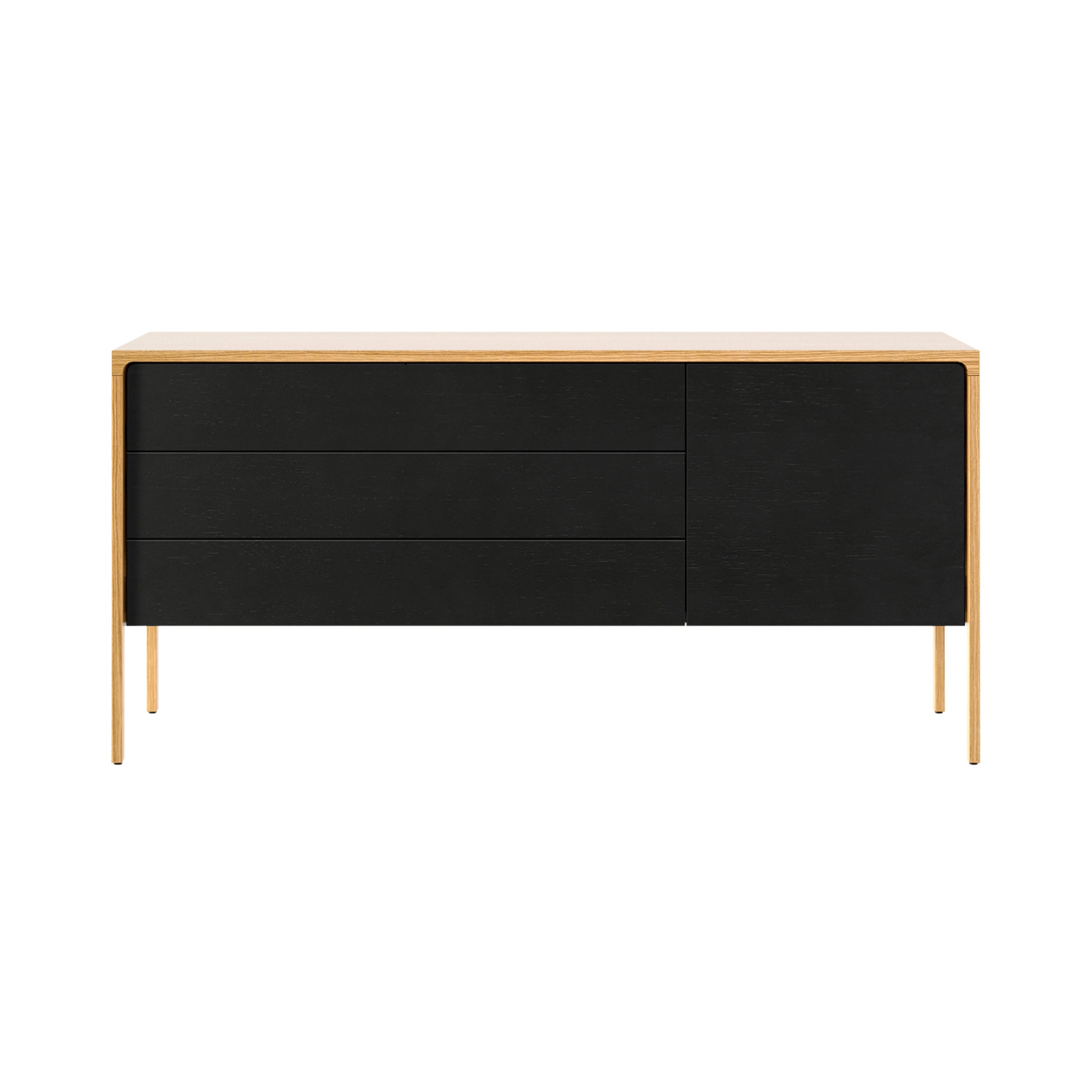 Tactile Sideboard: TAC211 + Ebony Stained Oak + Super-Matt Oak