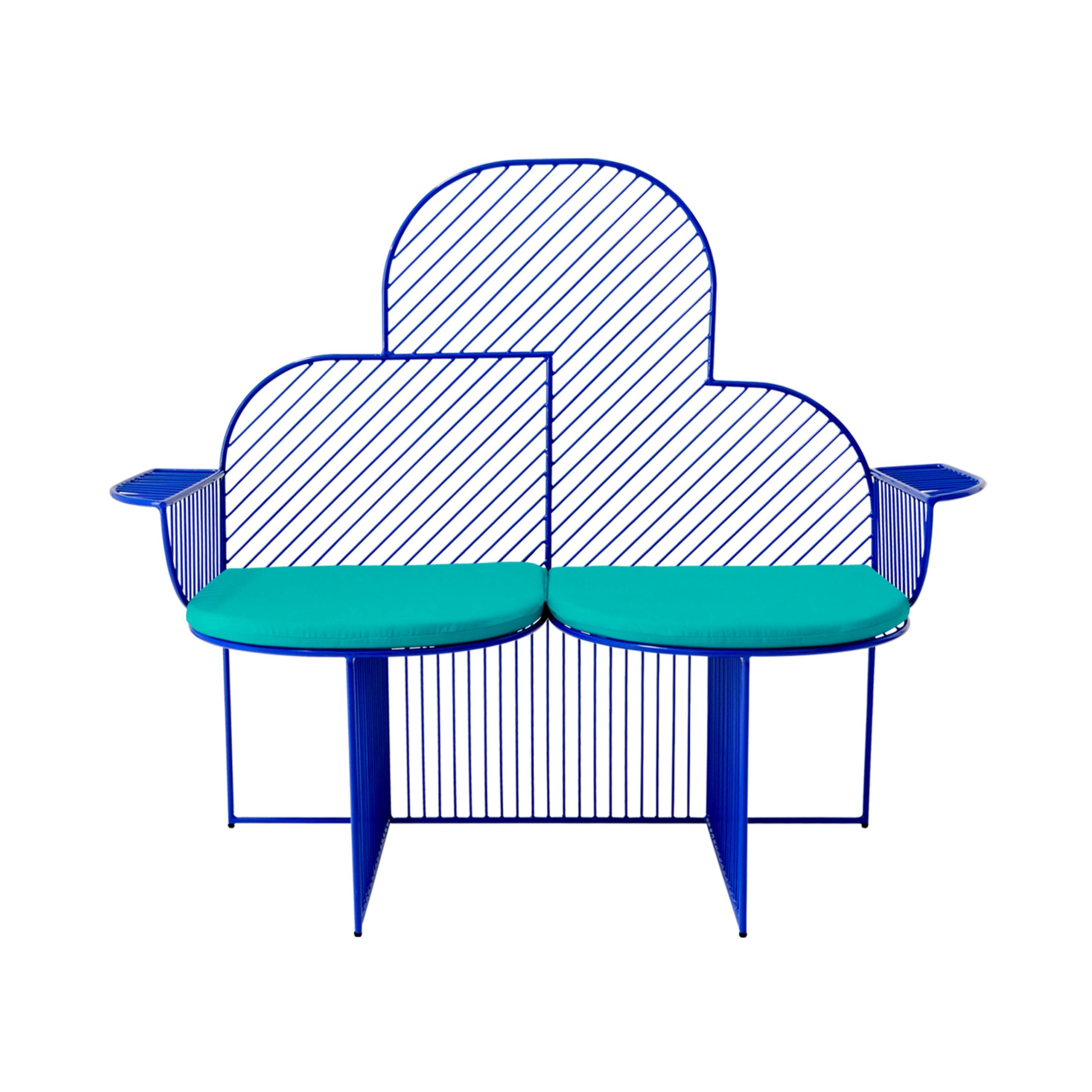 Cloud Bench: Electric Blue + Teal Seat Pad