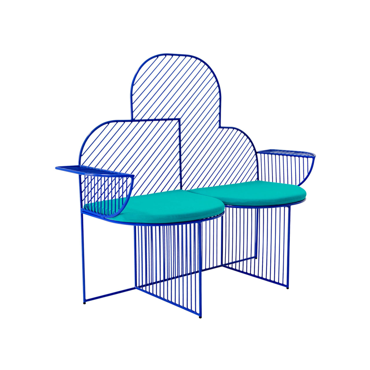 Cloud Bench: Electric Blue + Teal Seat Pad