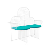 Cloud Bench: White + Teal Seat Pad