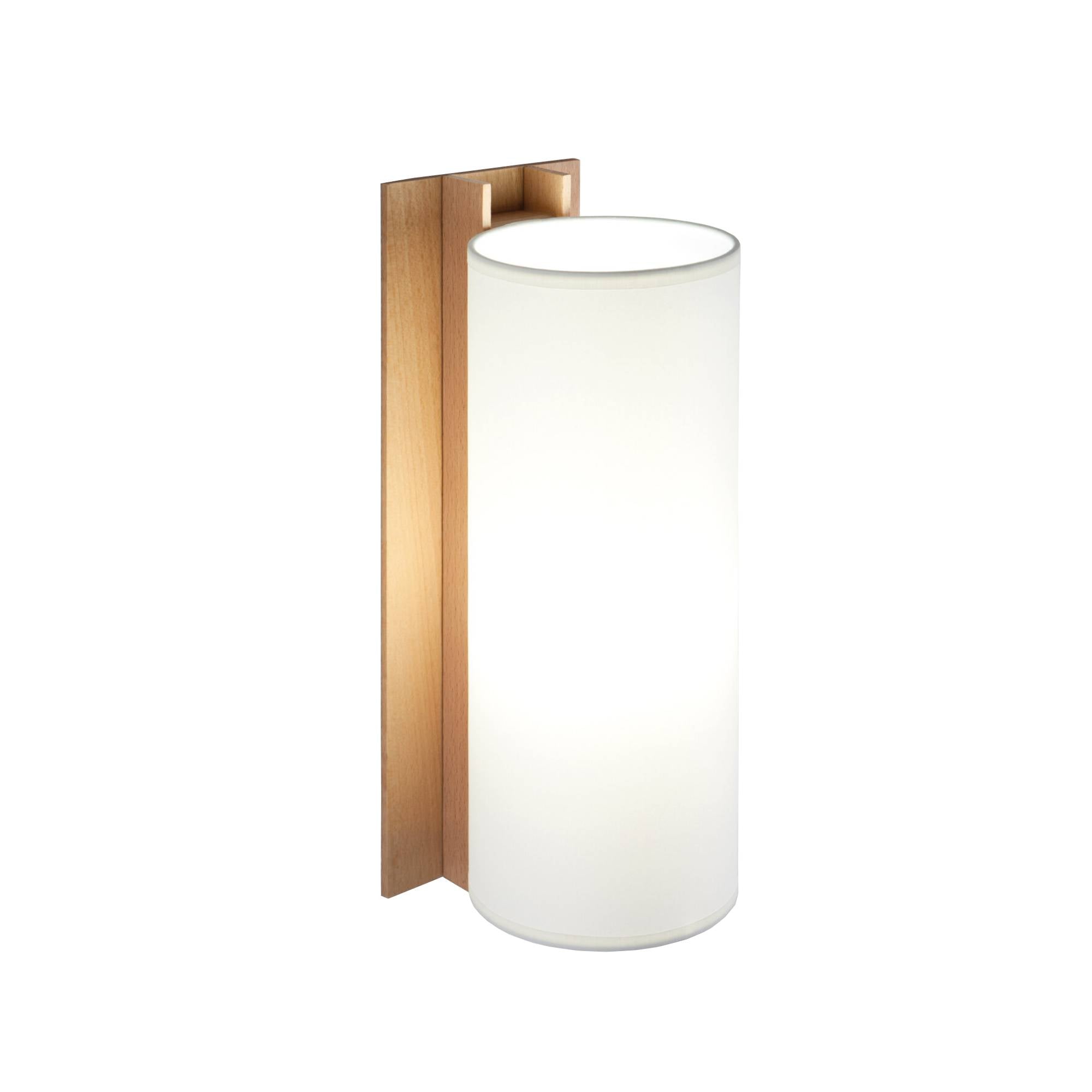 TMM Wall Lamp: Long + White + Beech + Direct Wall