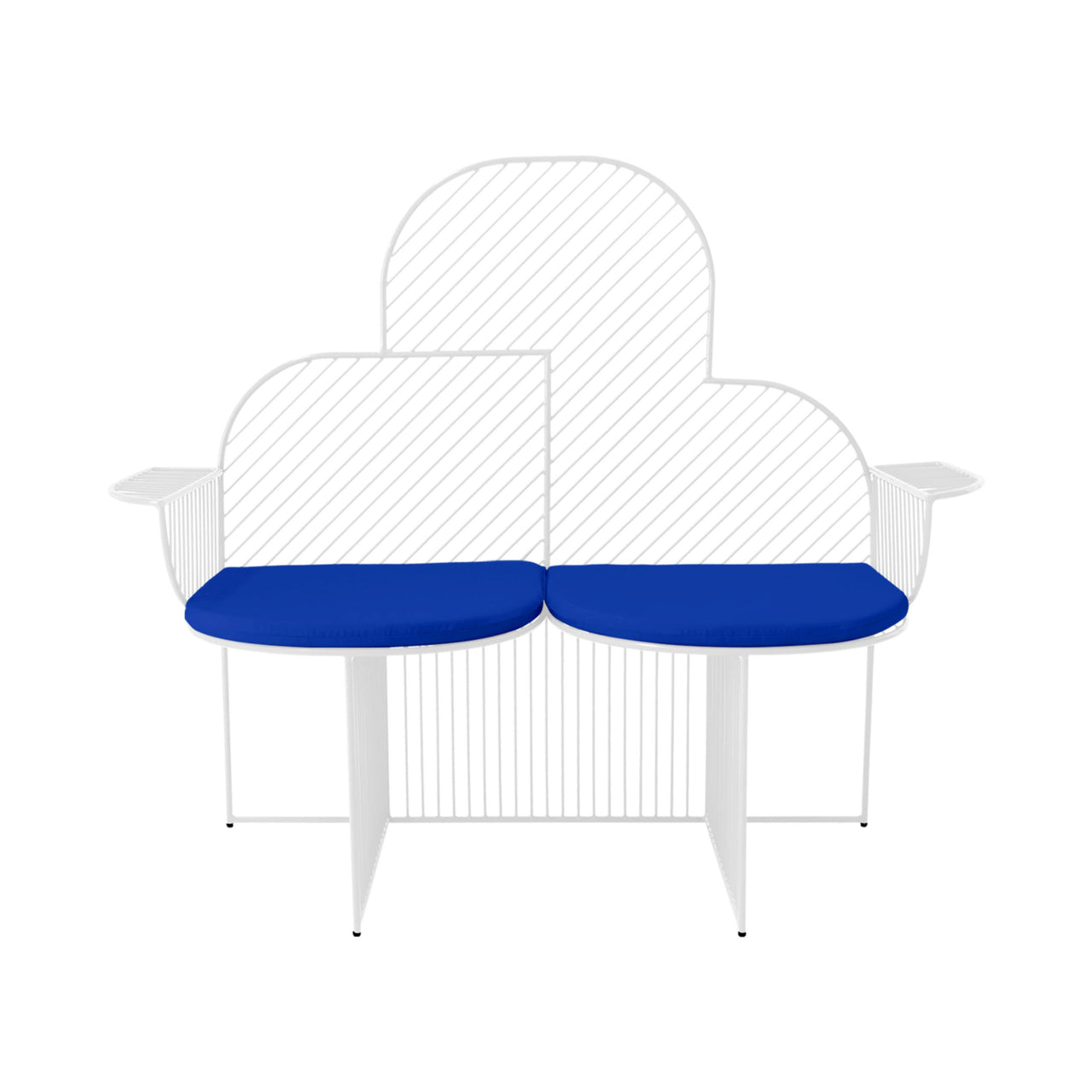 Cloud Bench: White + True Blue Seat Pad