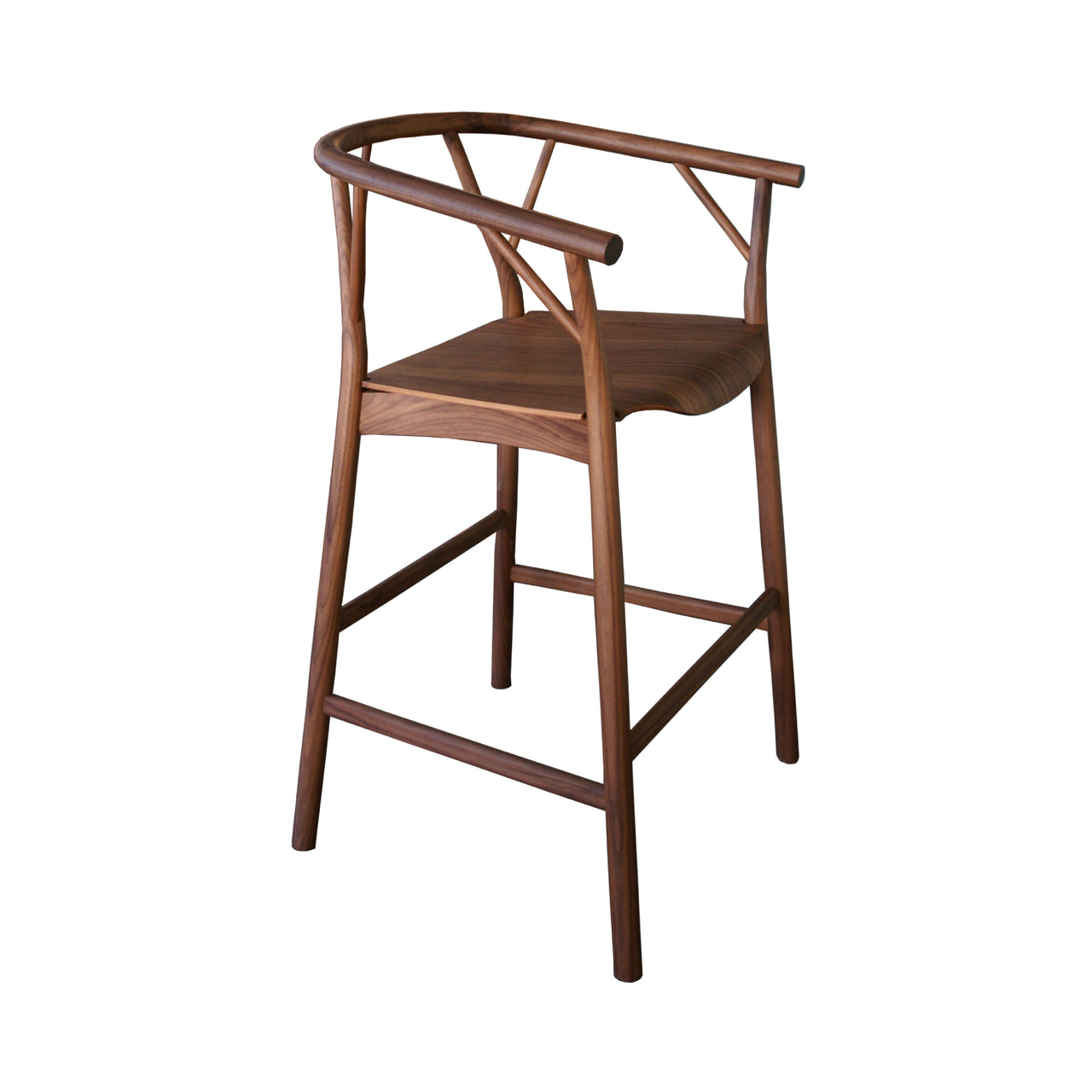 Valerie Stool: Bar + Canaletto Walnut