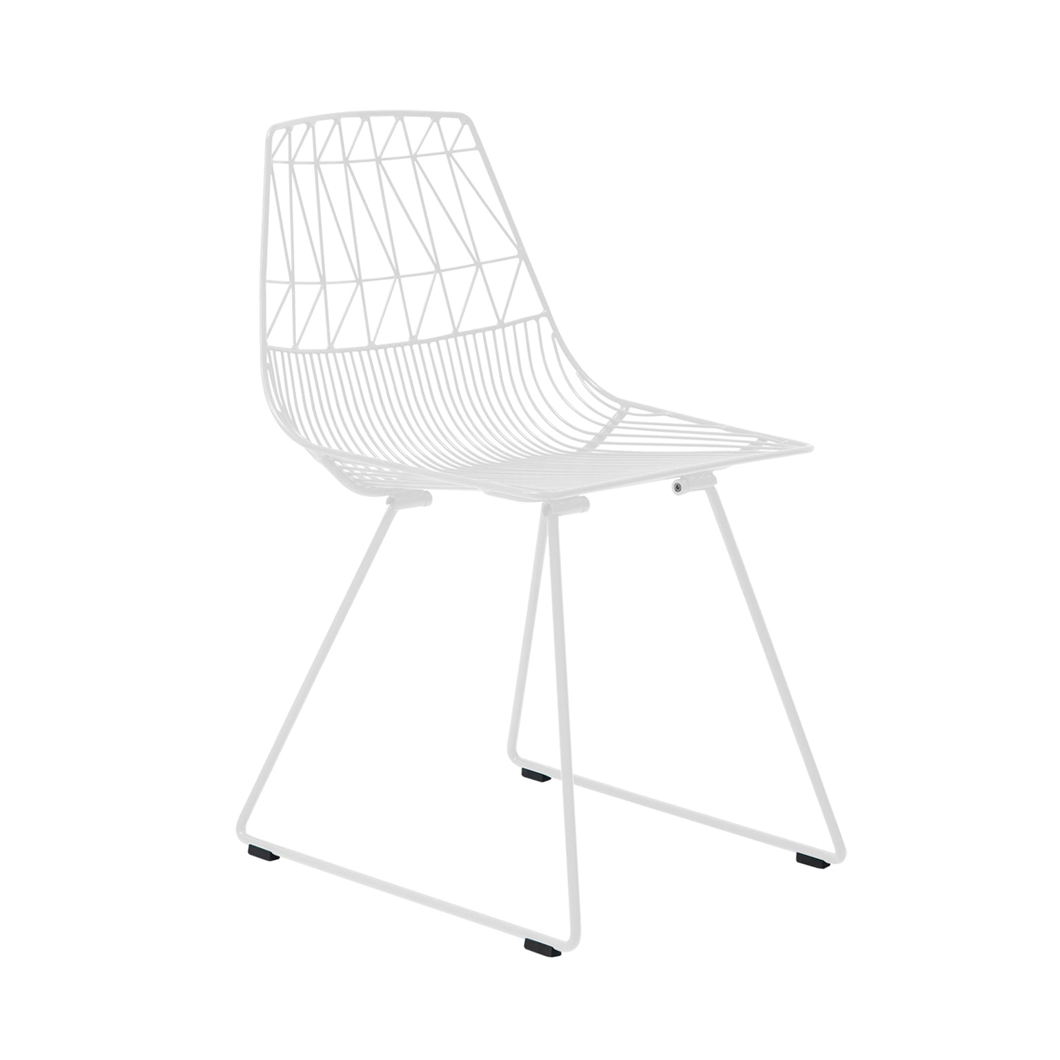 Lucy Chair: Color + White + Without Seat Pad