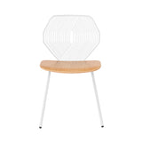 Wood and Wire Chair: White