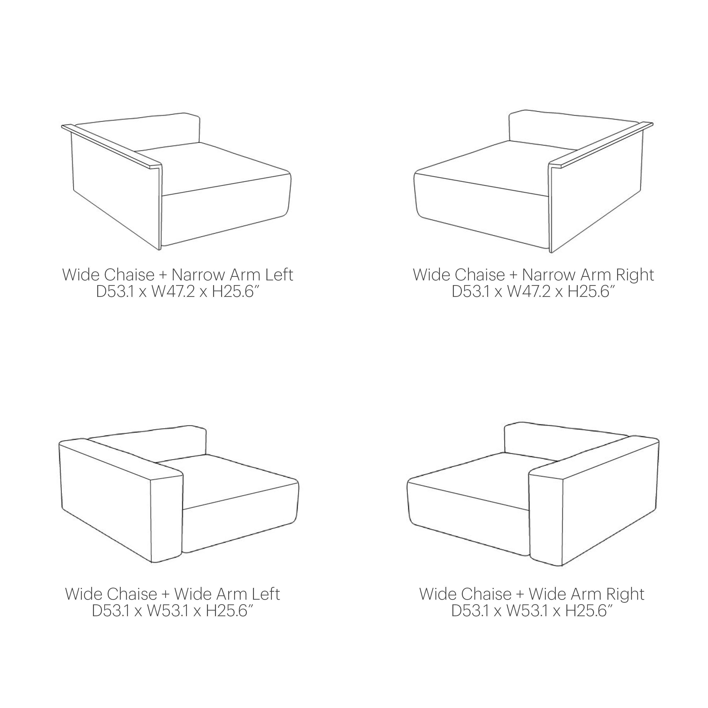Arcade Sofa - Chaise Wide