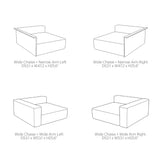 Arcade Sofa - Chaise Wide