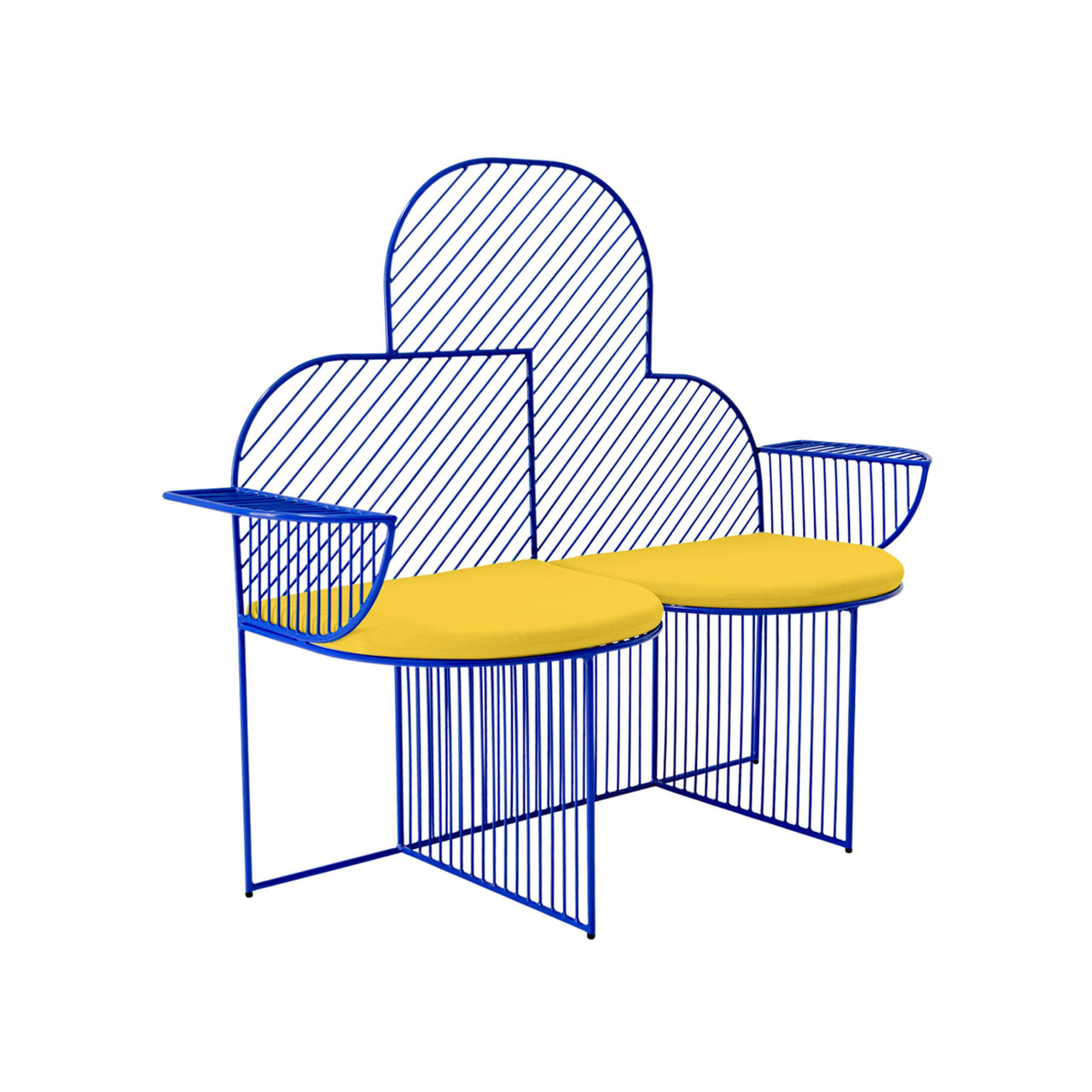 Cloud Bench: Electric Blue + Yellow Seat Pad