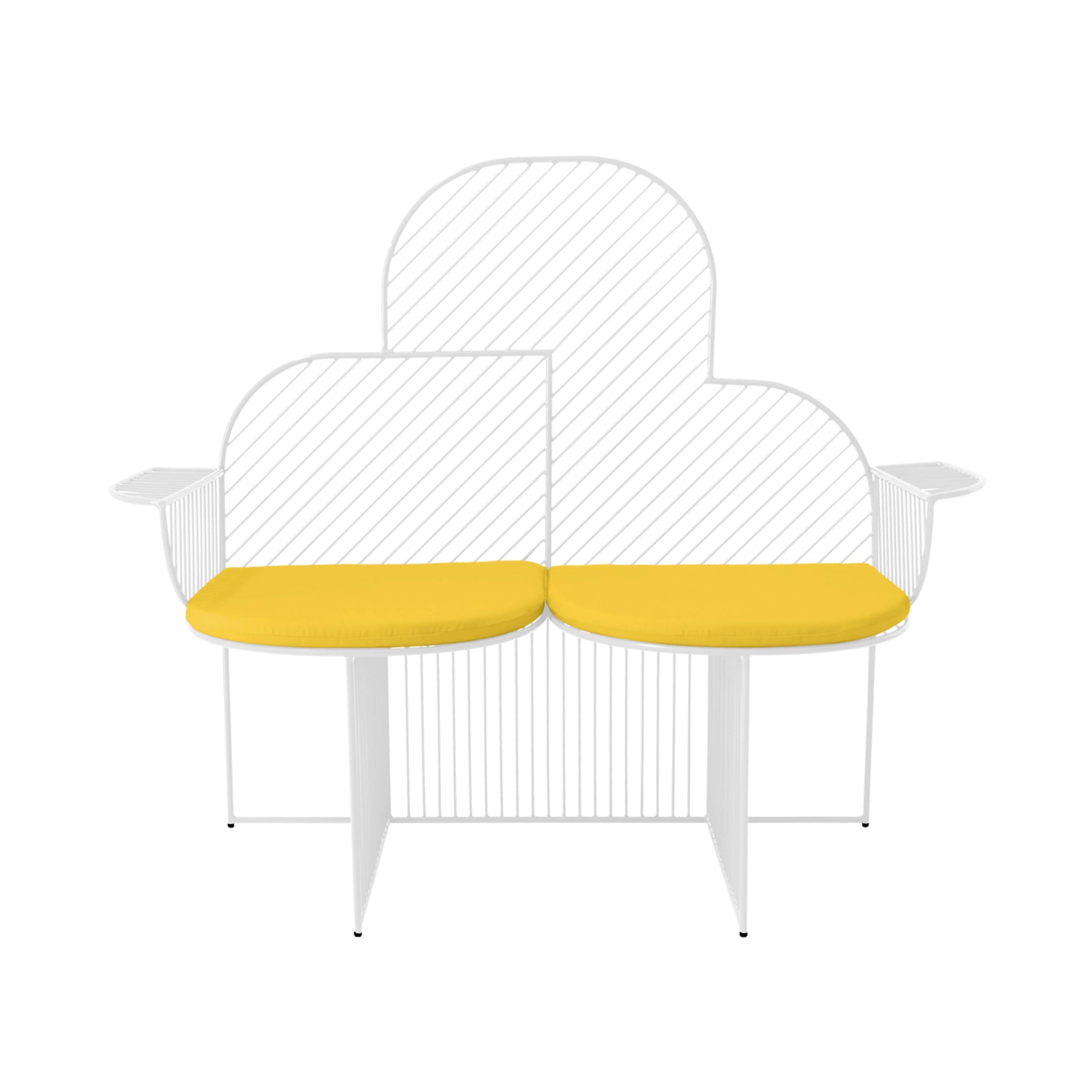 Cloud Bench: White + Yellow Seat Pad